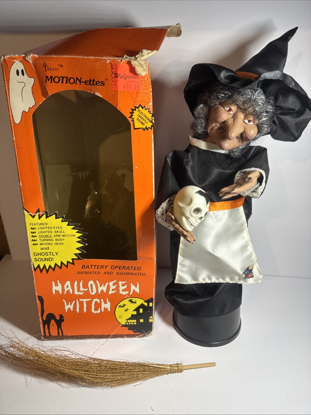 Vintage 1989 Telco Motionettes Halloween Animated Illuminated 17\