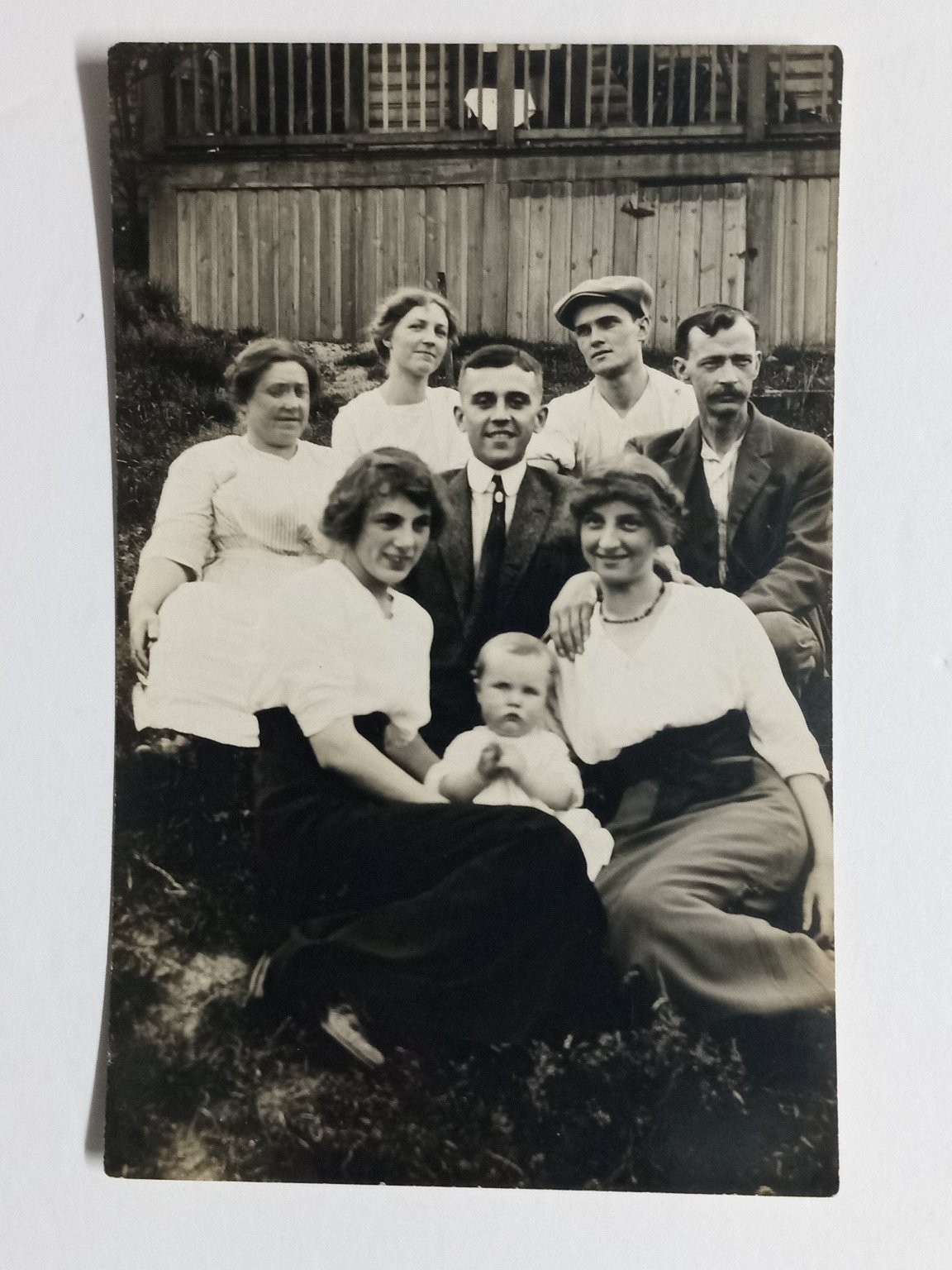 Vintage RPPC Postcard Early 1900s Family Group Portrait Baby Original Photo Vintage RPPC Postcard Early 1900s Family Group Portrait Baby Original Photo