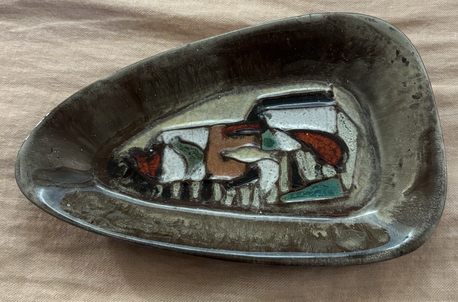 MCM Harris G. Strong ( 1920 - 2006 )  Pottery Signed/ Numbered Design B-80-A