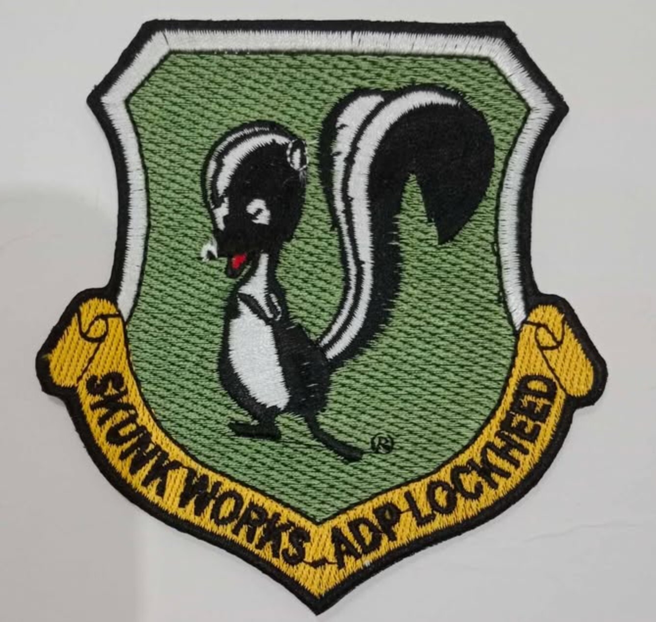 Lockheed Martin® Skunk Works® ADP Green Shield, 4 inch, Sew On/Iron On