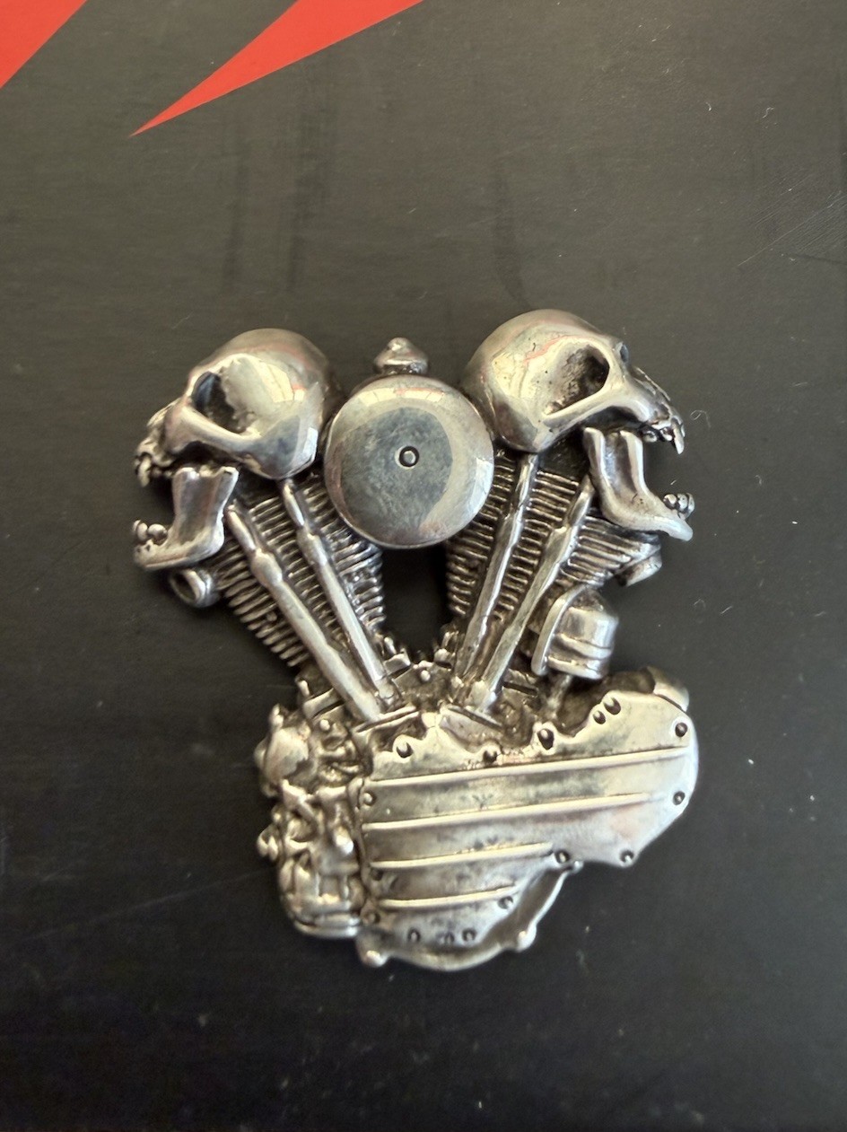 Rare Vintage Frisco Choppers Sterling Silver 925 Pin Motorcycle Harley