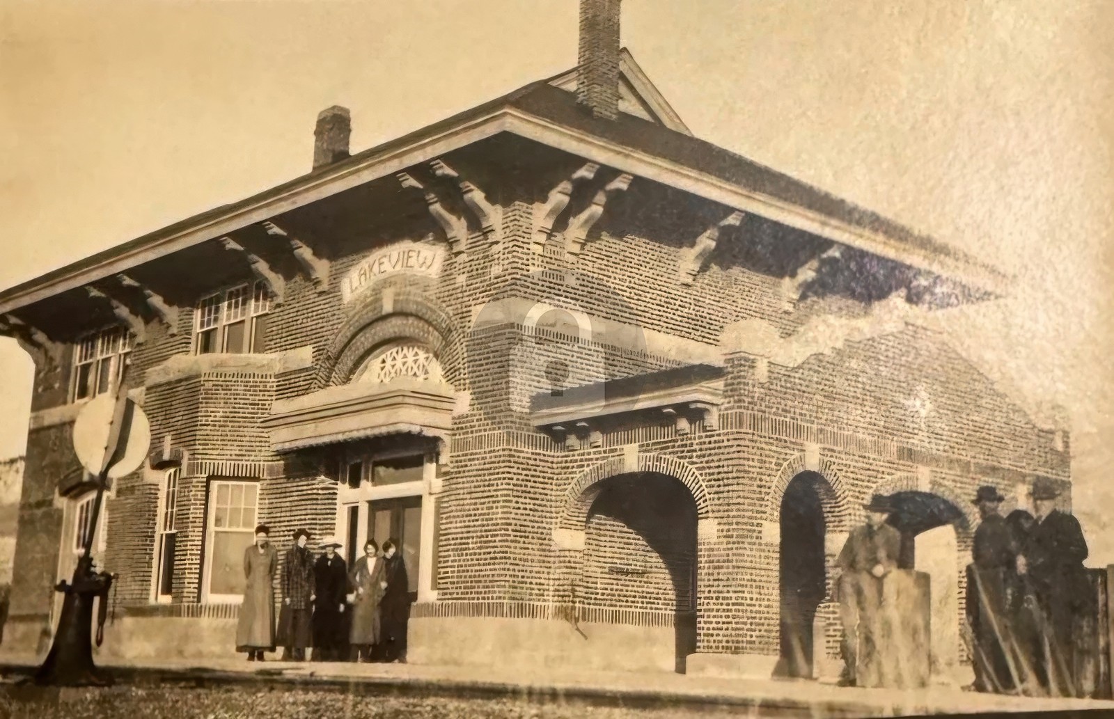 Train Depot Lakeview OR Oregon c1910s Lake County 2 RPPC Photo Postcard COPY