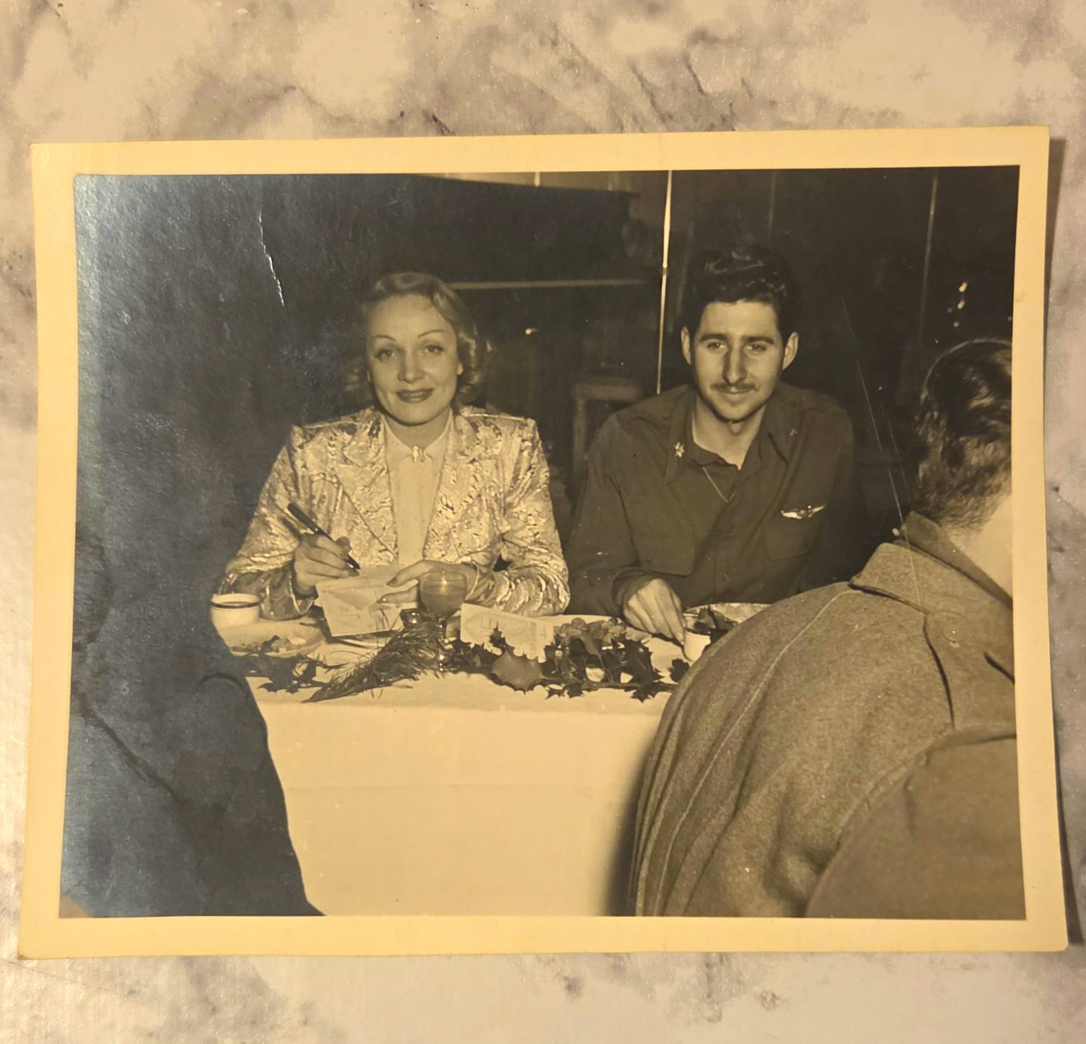 Vintage Black & White Photograph, of Marlene, Dietrich, 1940s, World War 2. Era. Vintage Black & White Photograph, of Marlene, Dietrich, 1940s, World War 2. Era.
