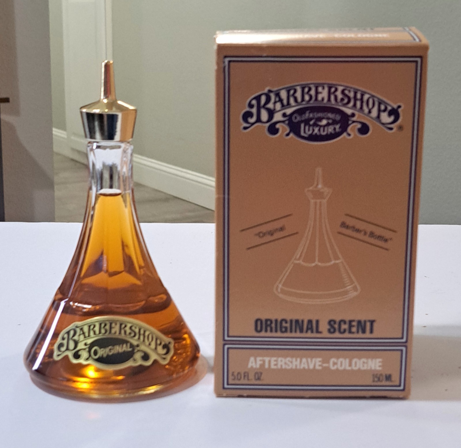 Franklin Toiletry Co Barber Shop Bottle ORIGINAL Scent Aftershave Cologne VTG 