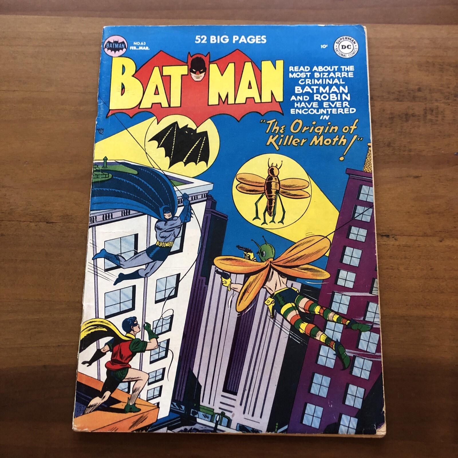 Batman 63 DC Comics 1st Killer Moth 1951 Beautiful Colors Complete KEY ISSUE