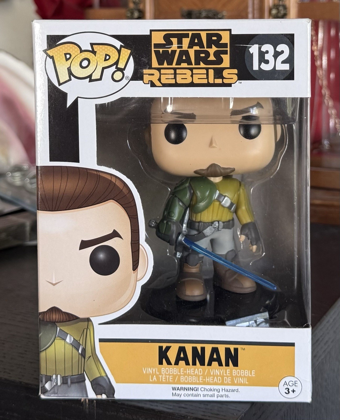 VAULTED Funko Pop Star Wars: KANAN Jarrus #132 Star Wars Rebels w/Protector
