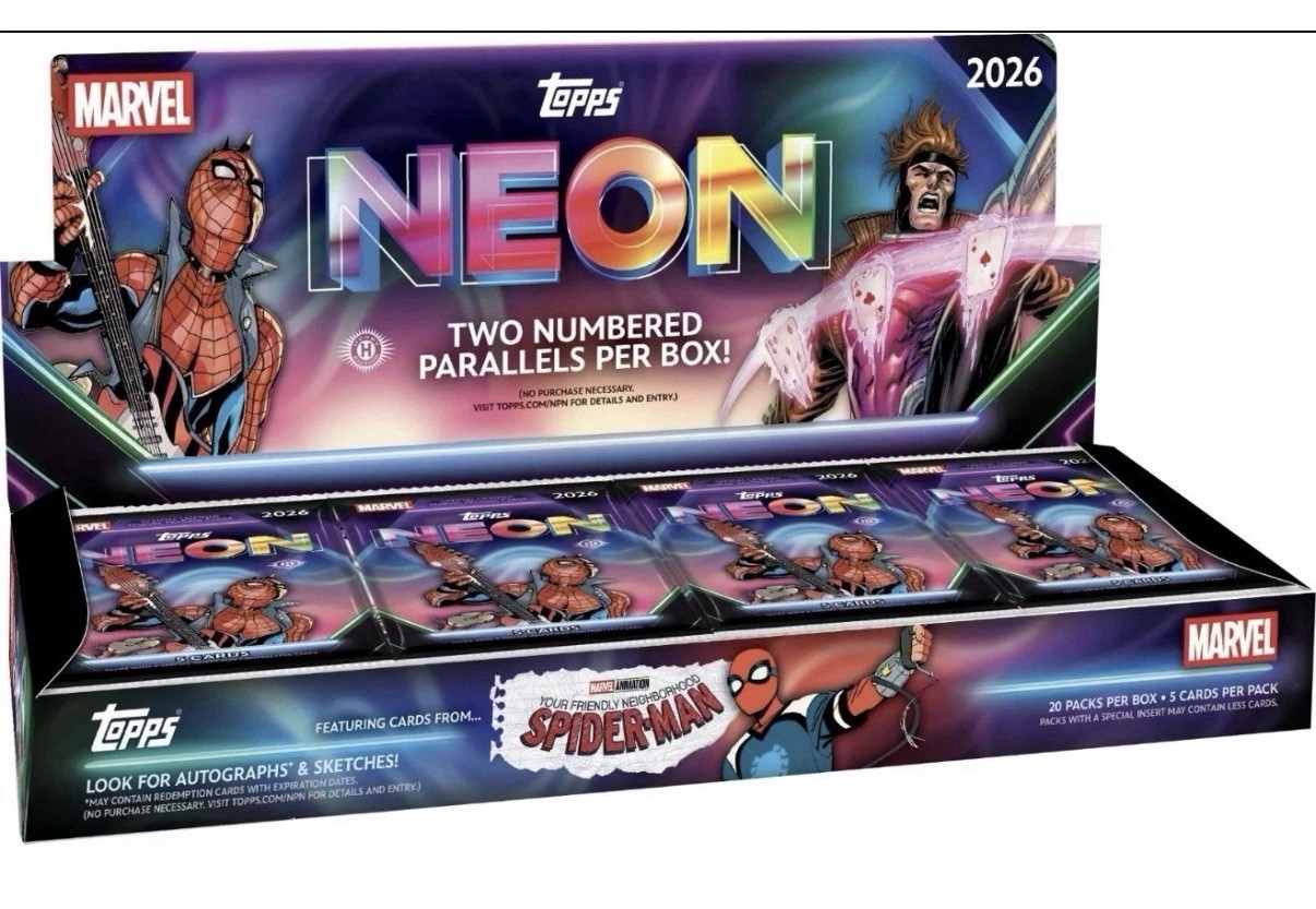 2026 Topps Neon Marvel Sealed Hobby Box - New - IN HAND QTY Available