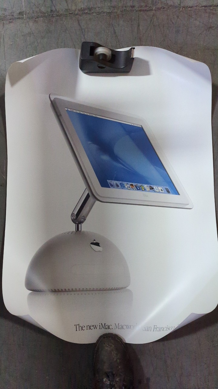 Vintage Apple iMac G4 The New iMac Macworld San Francisco Advertising Poster Vintage Apple iMac G4 The New iMac Macworld San Francisco Advertising Poster