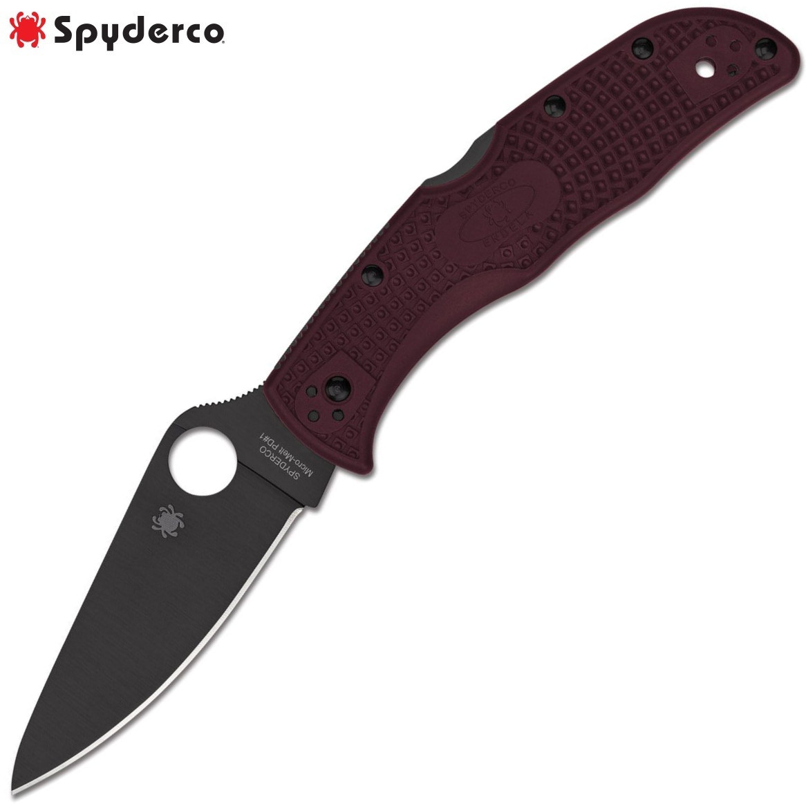 Spyderco Endela SPRINT RUN Micro-Melt PD#1 Black Blade Burgundy FRN C243BGBKP Spyderco Endela SPRINT RUN Micro-Melt PD#1 Black Blade Burgundy FRN C243BGBKP