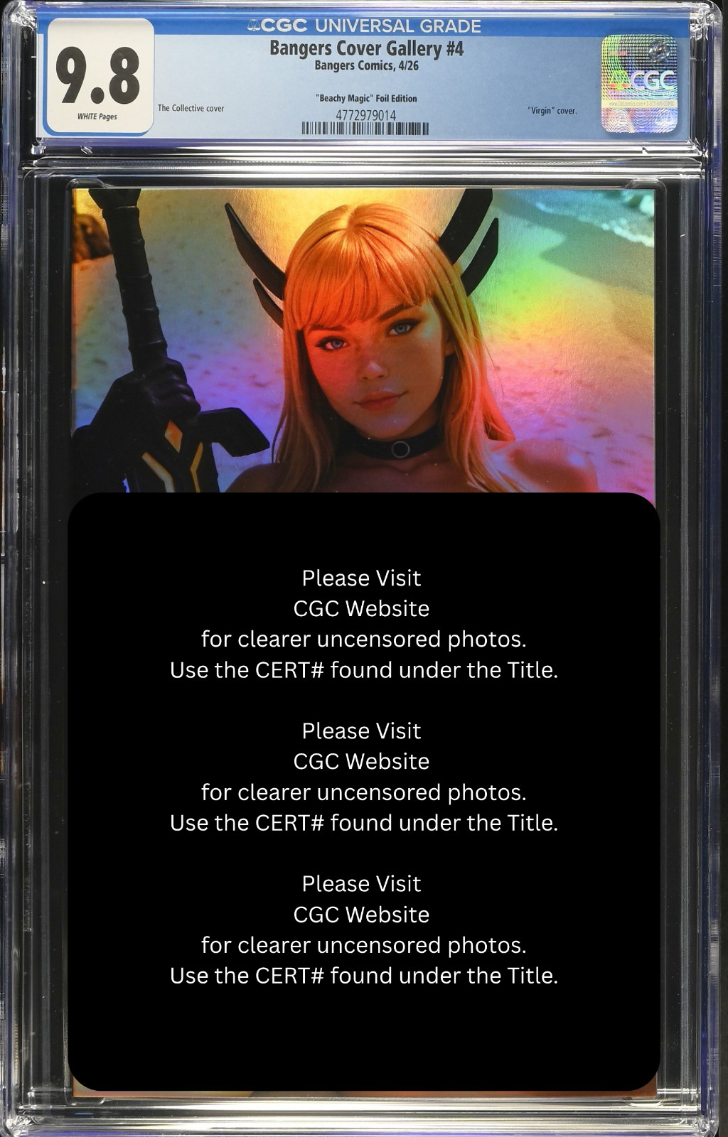 FOIL '26 Bangers Comics Magik Beach Cosplay VIRGIN Full Chase LE 10 | CGC 9.8 FOIL '26 Bangers Comics Magik Beach Cosplay VIRGIN Full Chase LE 10 | CGC 9.8