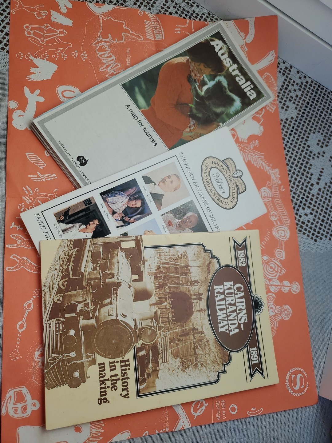 vtg 1980s Australia Travel Lot Cairns-Kuranda Railway Map Winery Brochure Koala