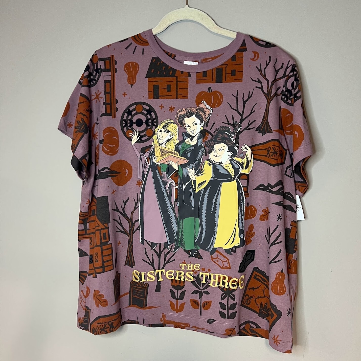 NWT 2023 Disney Parks Hocus Pocus Witches T-Shirt The Sisters Three Womens Sz L