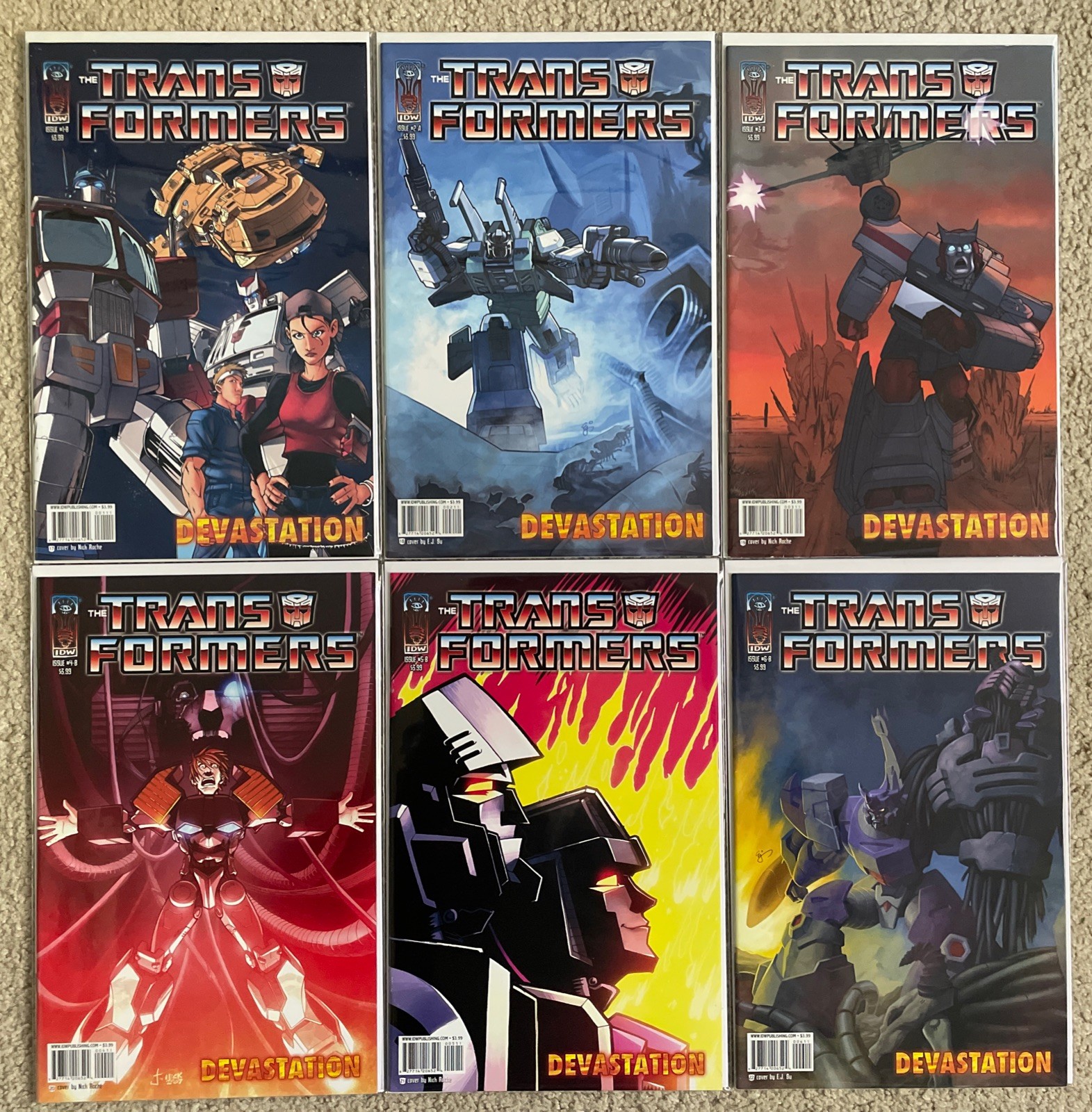 The Transformers Devastation #1-6 Complete Series Set 2007 IDW Comics Lot