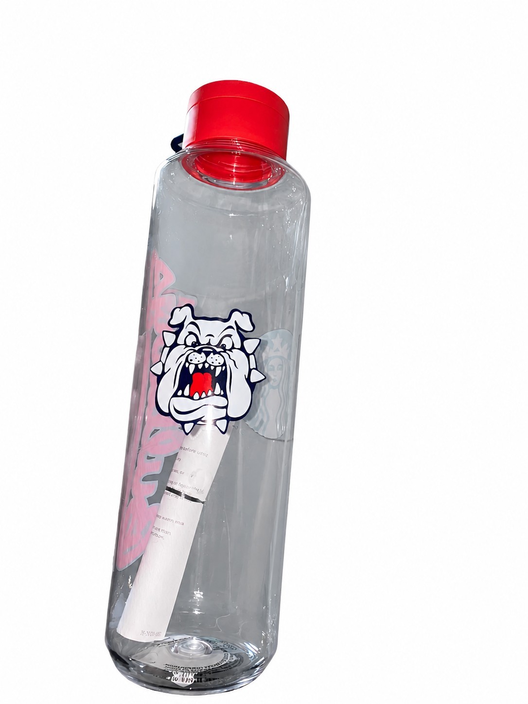 NEW Starbucks Fresno State University Bulldogs Water Bottle Clear Plastic 24oz NEW Starbucks Fresno State University Bulldogs Water Bottle Clear Plastic 24oz