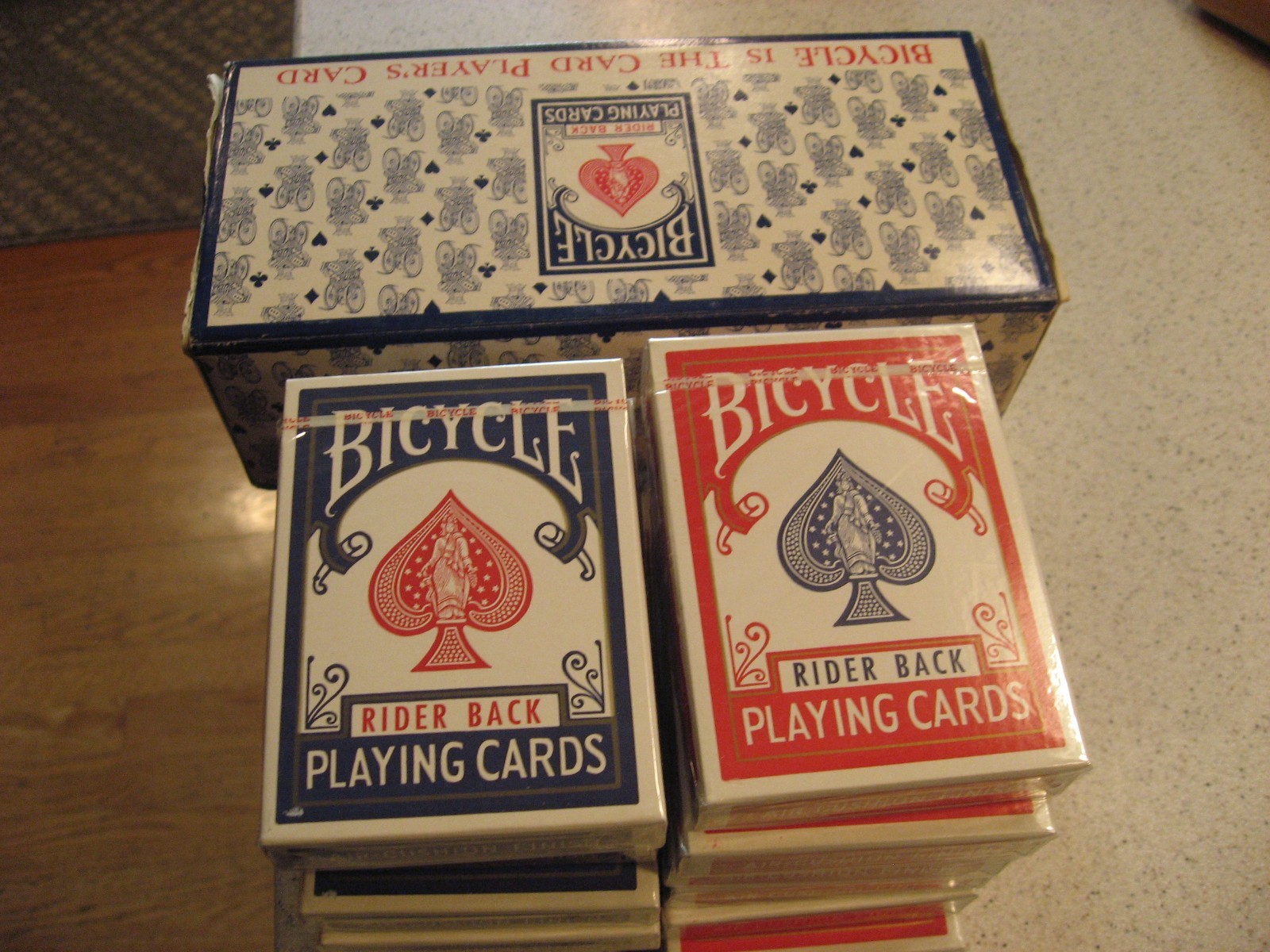 Box of 12 Bicycle Rider Back Decks of Cards, Cincinnati, Ohio SEALED No Bar Code Box of 12 Bicycle Rider Back Decks of Cards, Cincinnati, Ohio SEALED No Bar Code