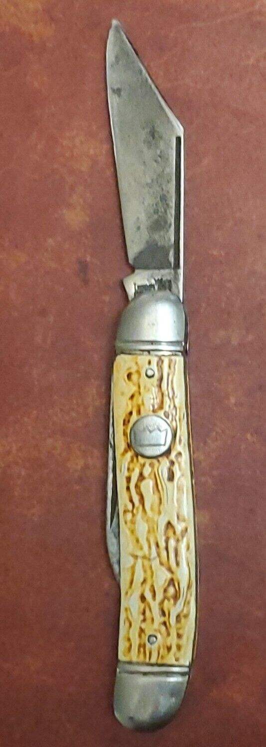 Imperial Crown Vintage 2-Blade Jack Folding Pocket Knife - Prov. RI USA