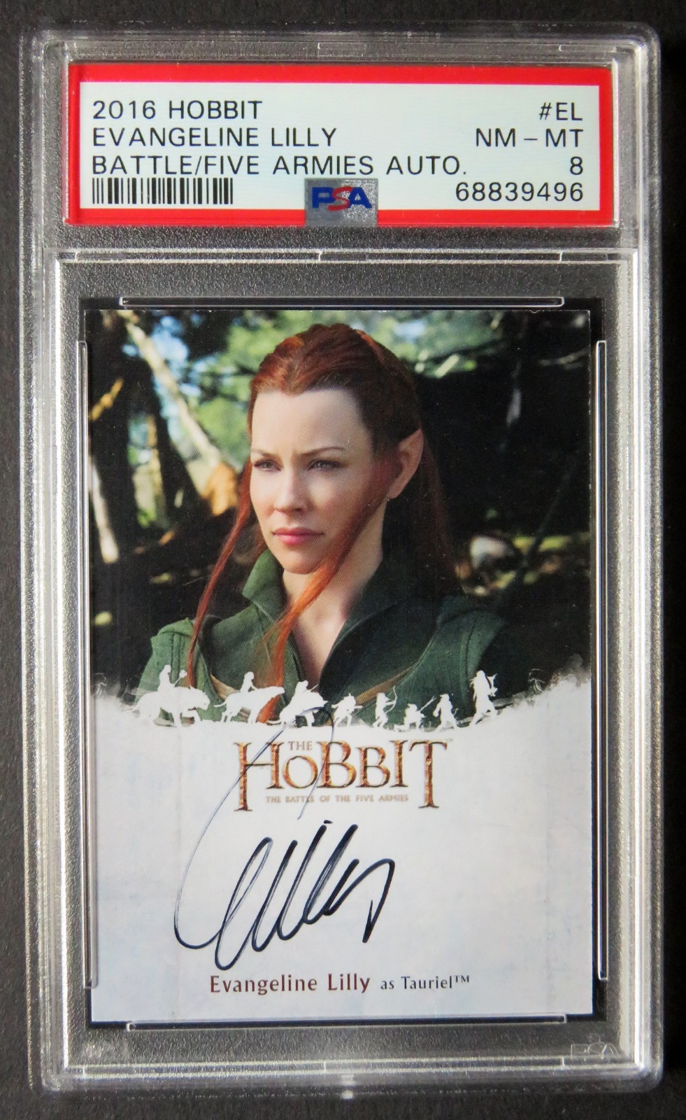 Hobbit Battle Of The Five Armies Tauriel Evangeline Lilly Cryptozoic Auto PSA 8 Hobbit Battle Of The Five Armies Tauriel Evangeline Lilly Cryptozoic Auto PSA 8