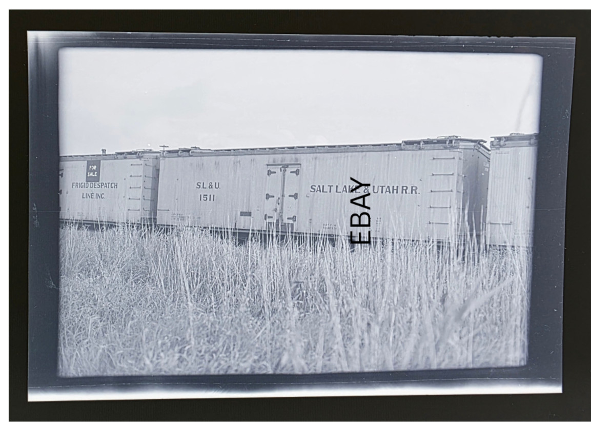 C. 1930s Salt Lake & Utah Railroad #1511 Frigid Despatch Boxcar Negative