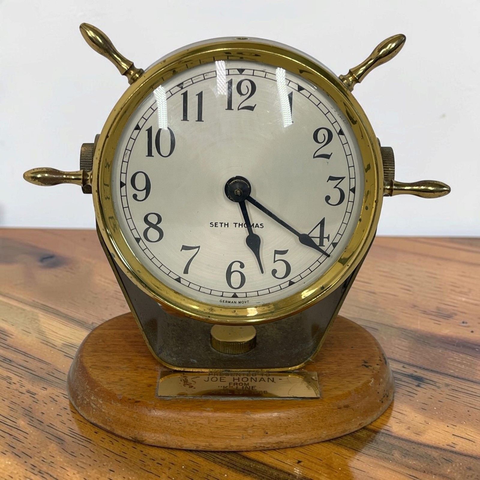 Vintage Seth Thomas Seasprite Ship Clock Brass German Movt PARTS REPAIR 1963