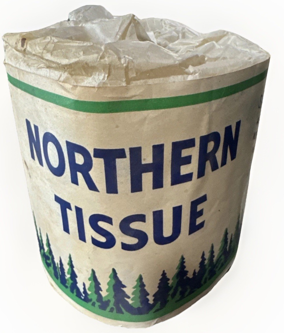 VTG 1940s Roll Northern Tissue Green Bay Bear Forest Toilet Paper New NOS Advert