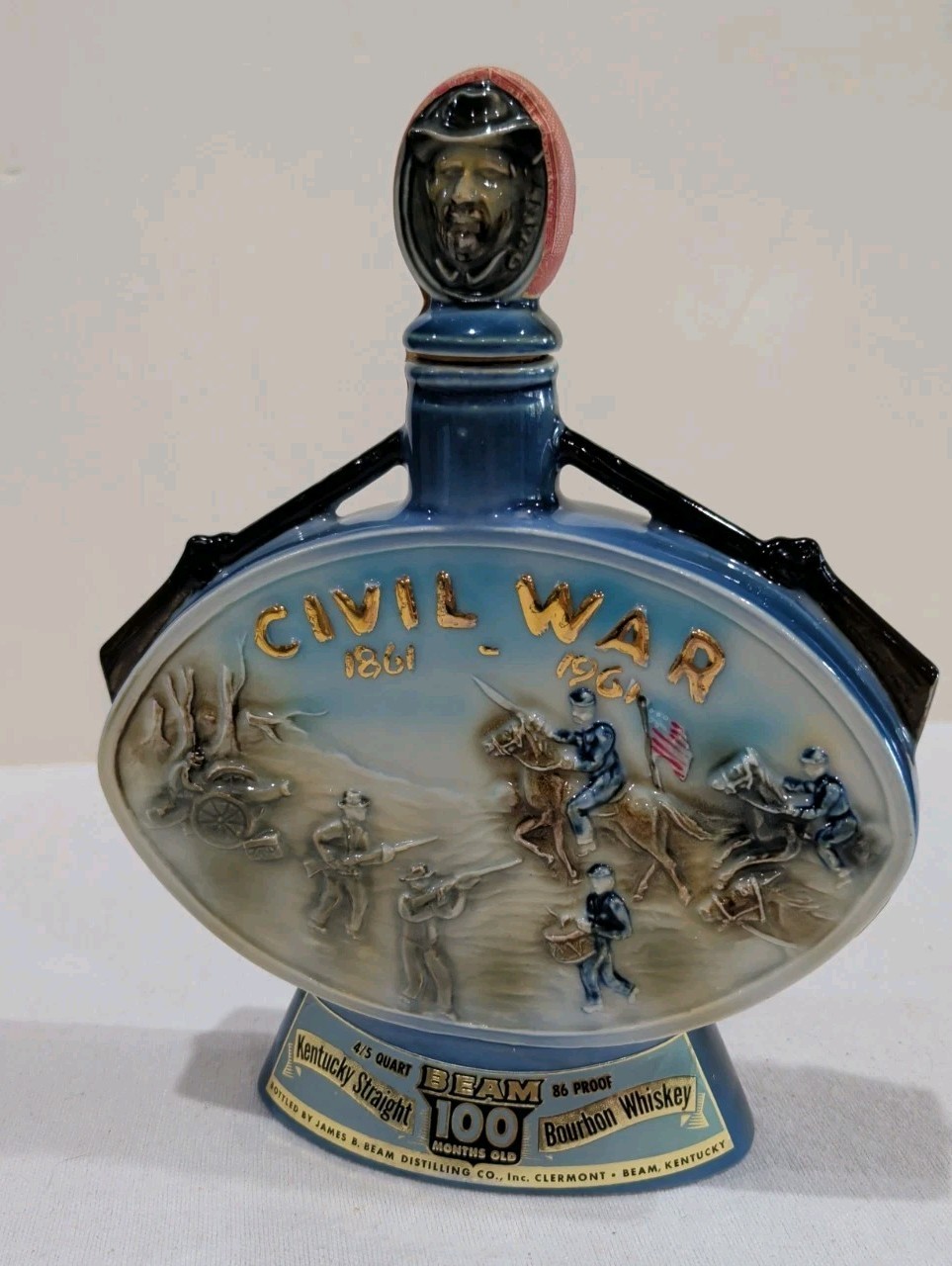 Jim Beam 100‑Month Kentucky Straight Bourbon Decanter– C Miller 1961 Regal China