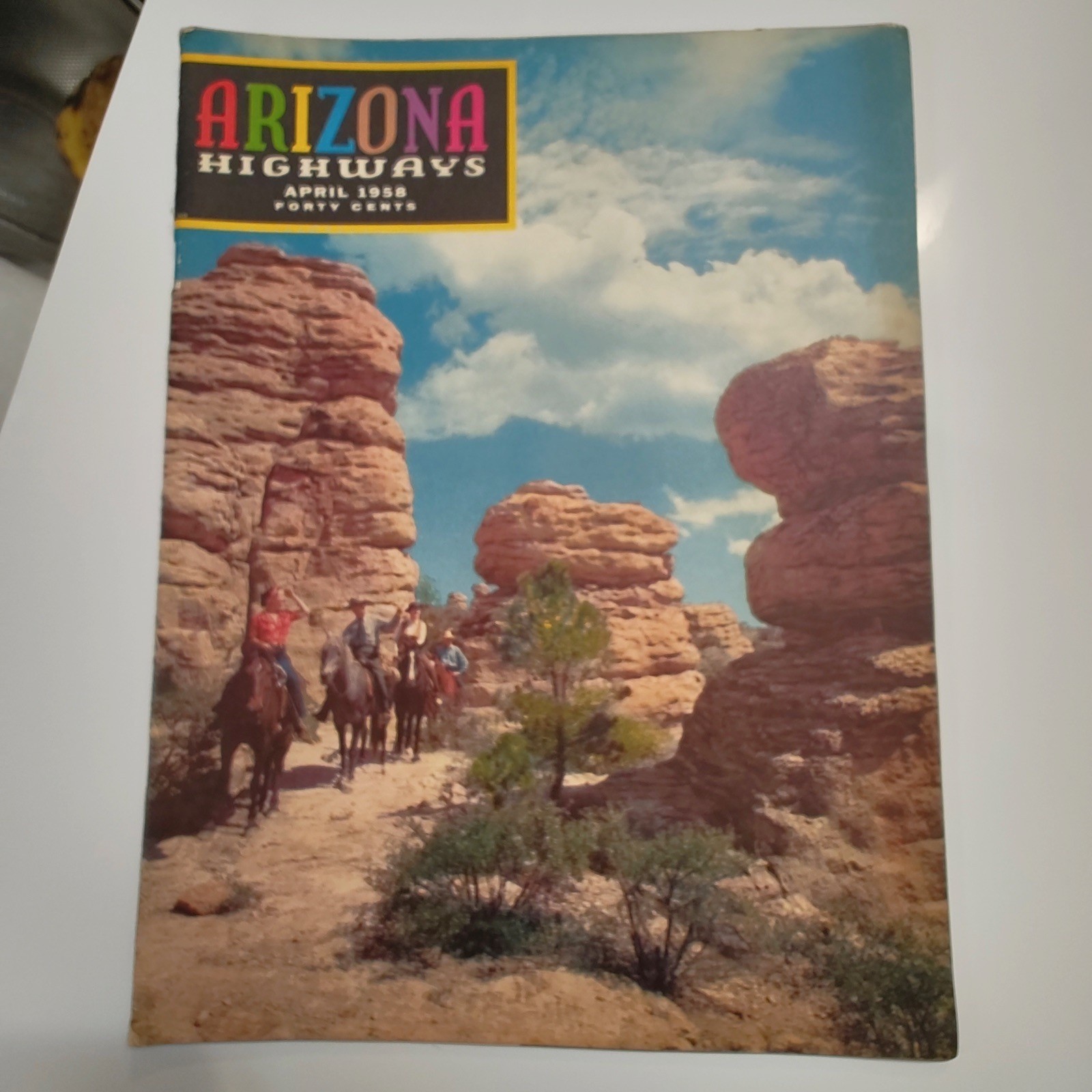 Arizona Highways April 1956 Magazine Vintage Western Travel Cowboy Cover Arizona Highways April 1956 Magazine Vintage Western Travel Cowboy Cover