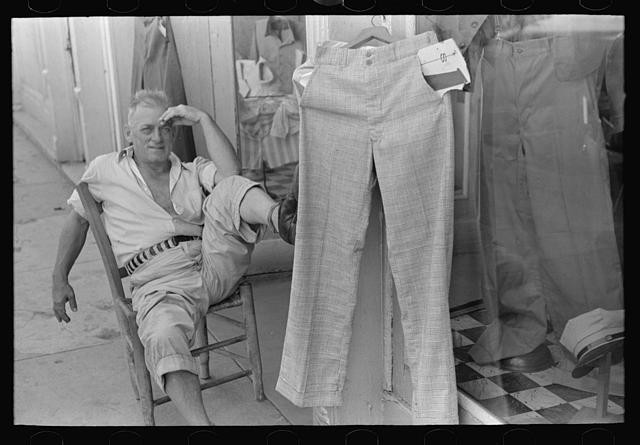 Caruthersville Missouri Storekeeper Mens Store 1938 Man in Front of Shop
