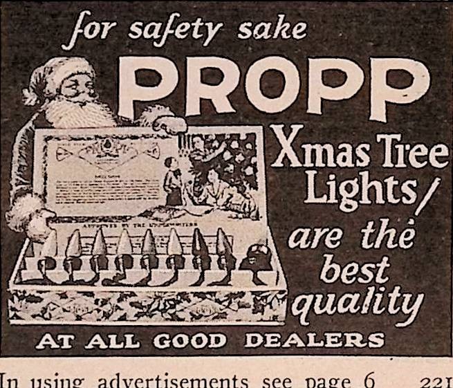 1925 Antique Print Ad Propp Xmas Tree Lights Christmas Lights Good Housekeep Dec