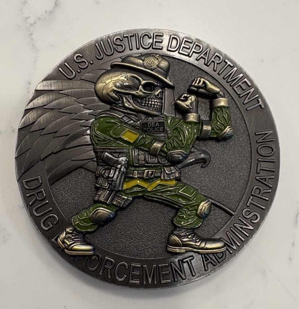 DEA South Bend, IN Group 75 Challenge Coin - 3 inch - Notre Dame Theme