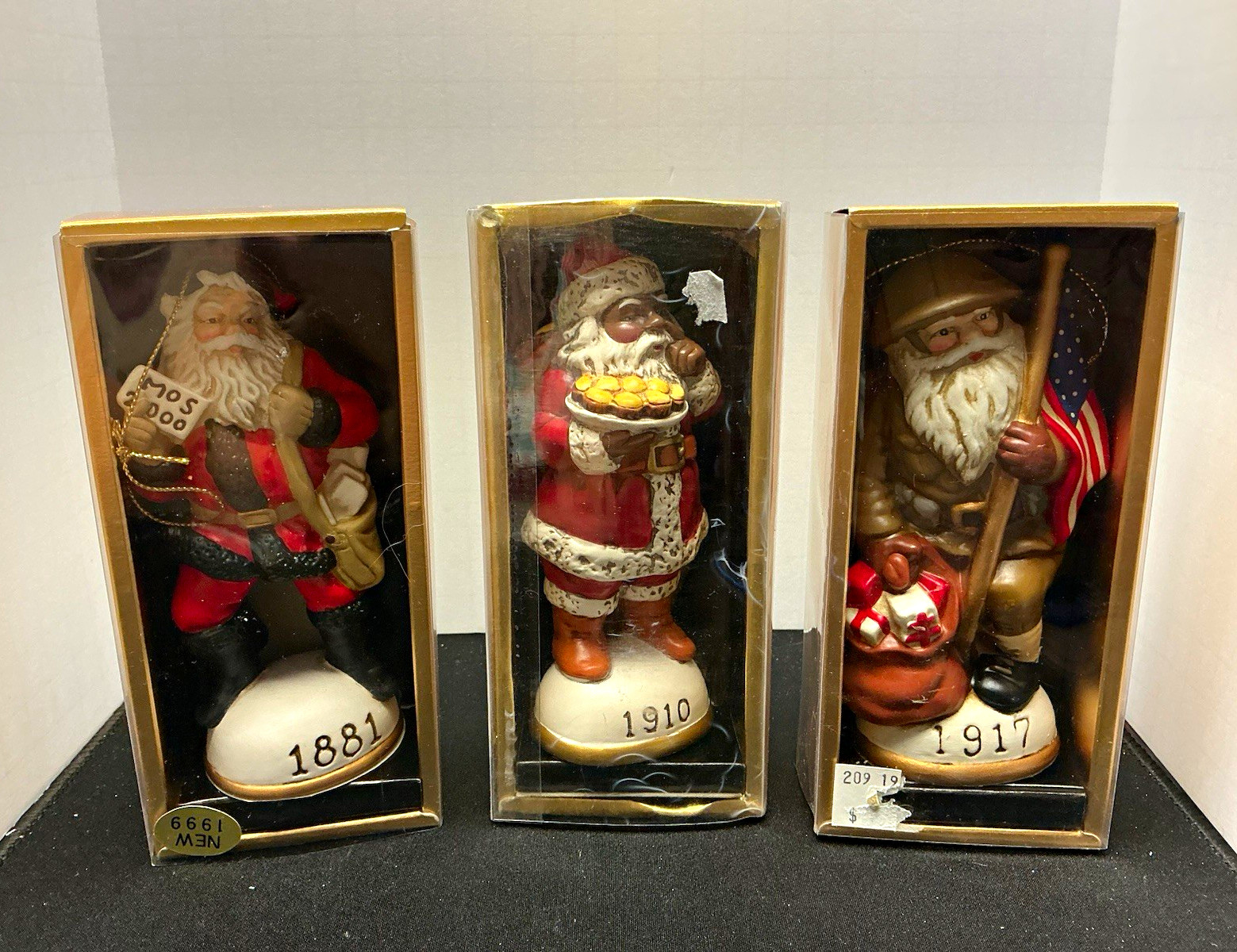 Memories of Santa CRI Ornament Lot 3 1881 1910 1917 Vintage Boxed Memories of Santa CRI Ornament Lot 3 1881 1910 1917 Vintage Boxed