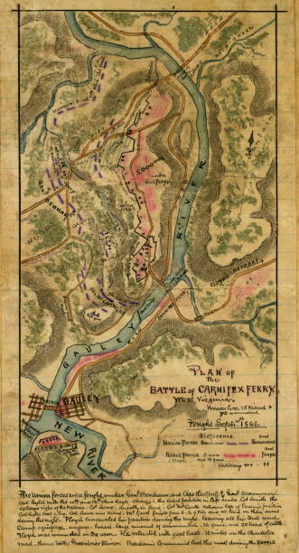 Battle Of Carnifex Ferry, West Virginia 1861 Map OLD PHOTO PRINT Battle Of Carnifex Ferry, West Virginia 1861 Map OLD PHOTO PRINT