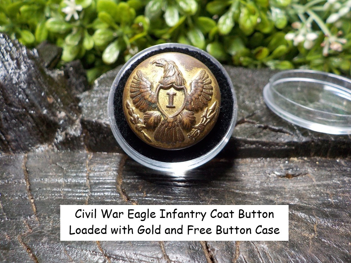 Old Rare Vintage Antique Civil War Relic Eagle Infantry Coat Button Free Case Old Rare Vintage Antique Civil War Relic Eagle Infantry Coat Button Free Case
