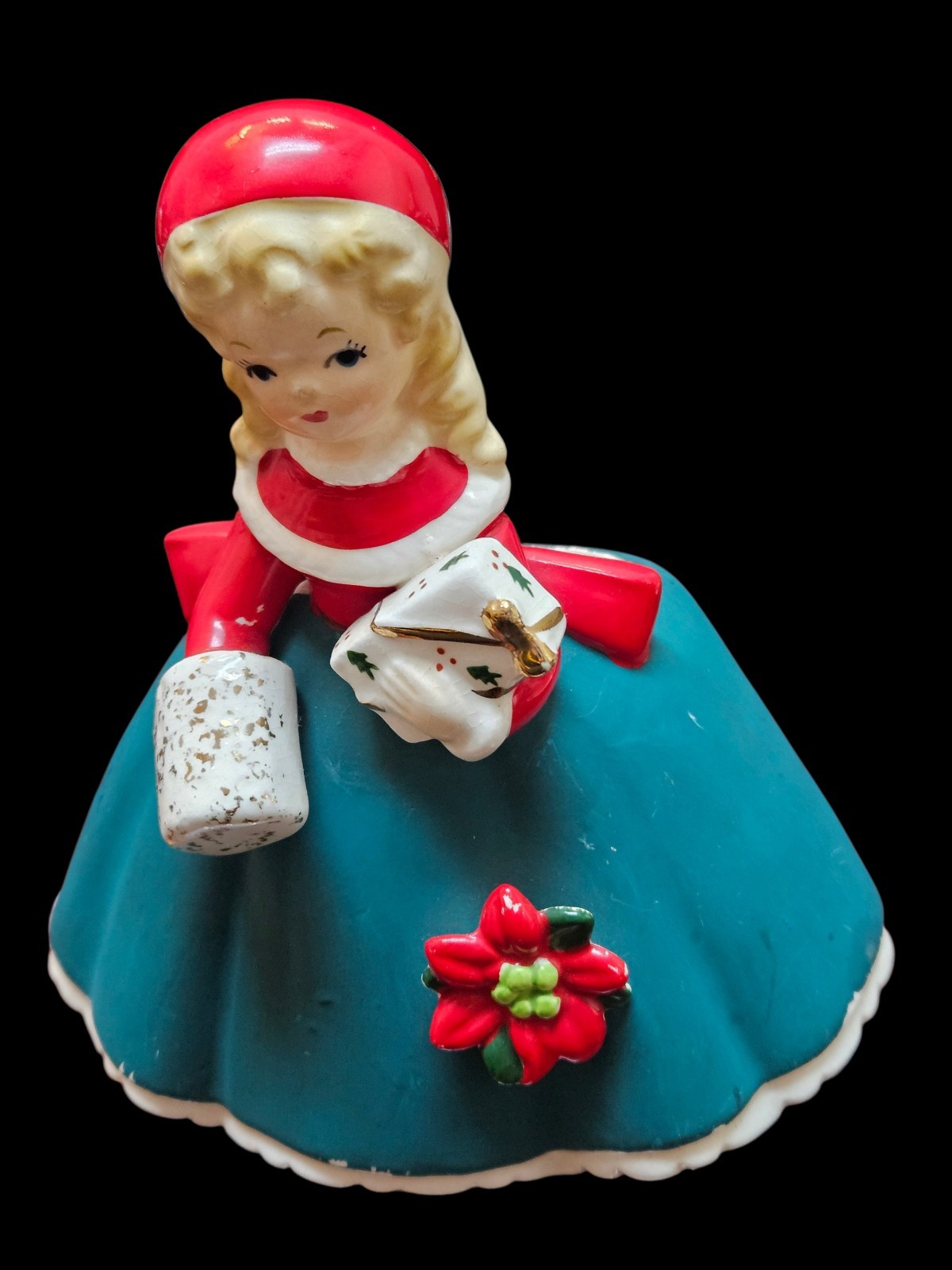 RON-220266 Vintage Inarco Christmas Shopper Girl Planter 1963 #E-1134 Cleveland,