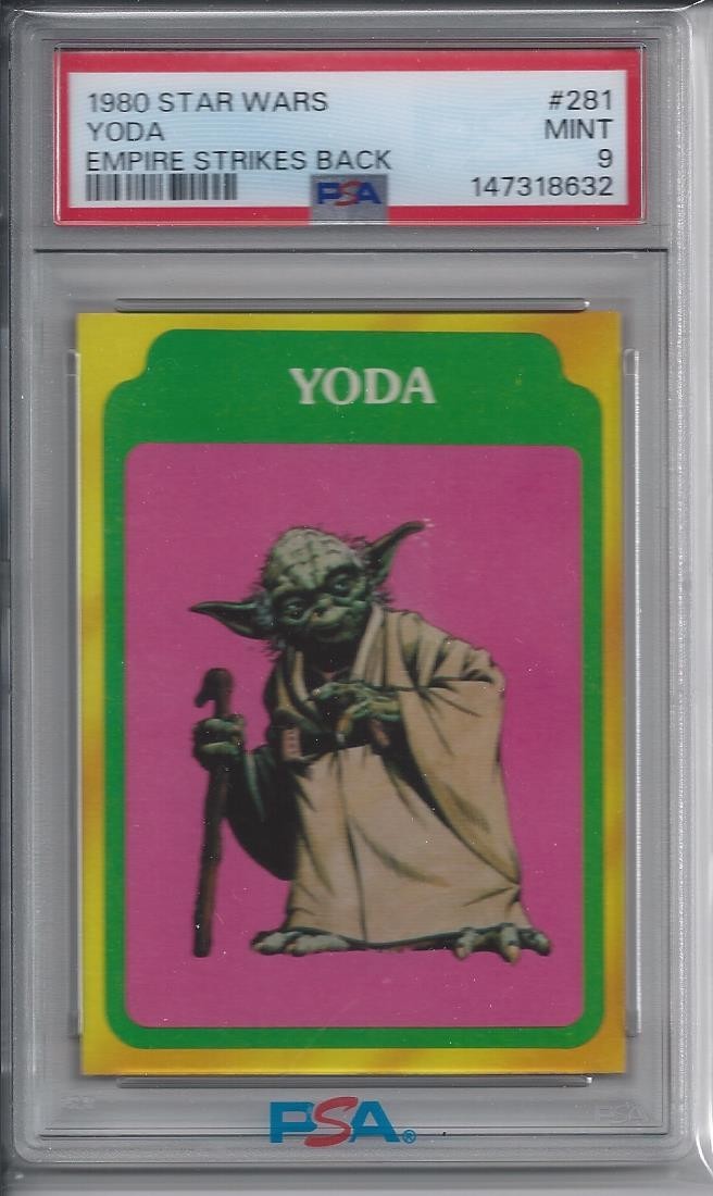 1980 Topps Star Wars Empire Strikes Back Series 3 Yoda #281 - PSA 9 Mint Low Pop
