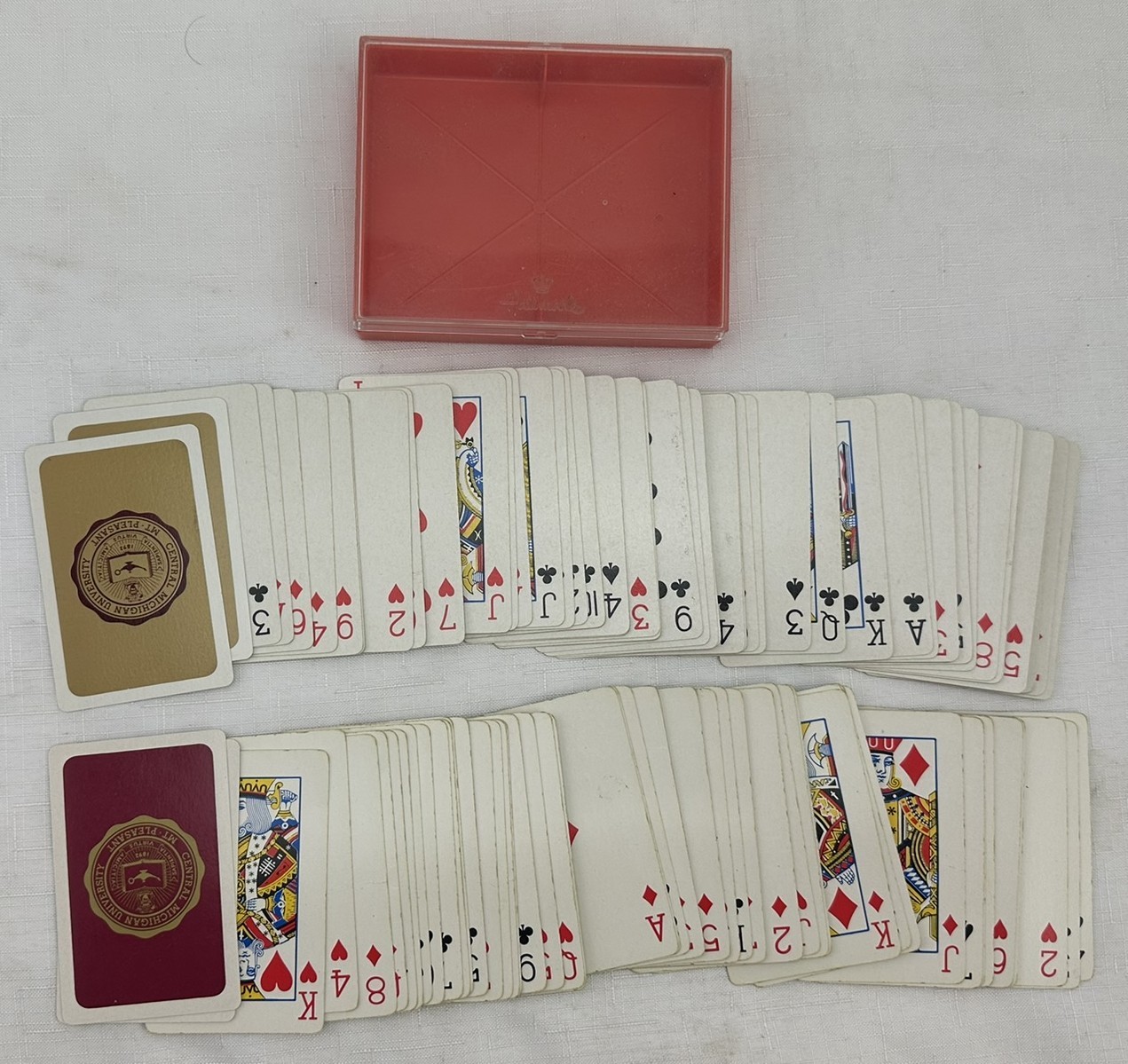 Vintage CMU Central Michigan University Playing Cards 2 Decks in Great Condition