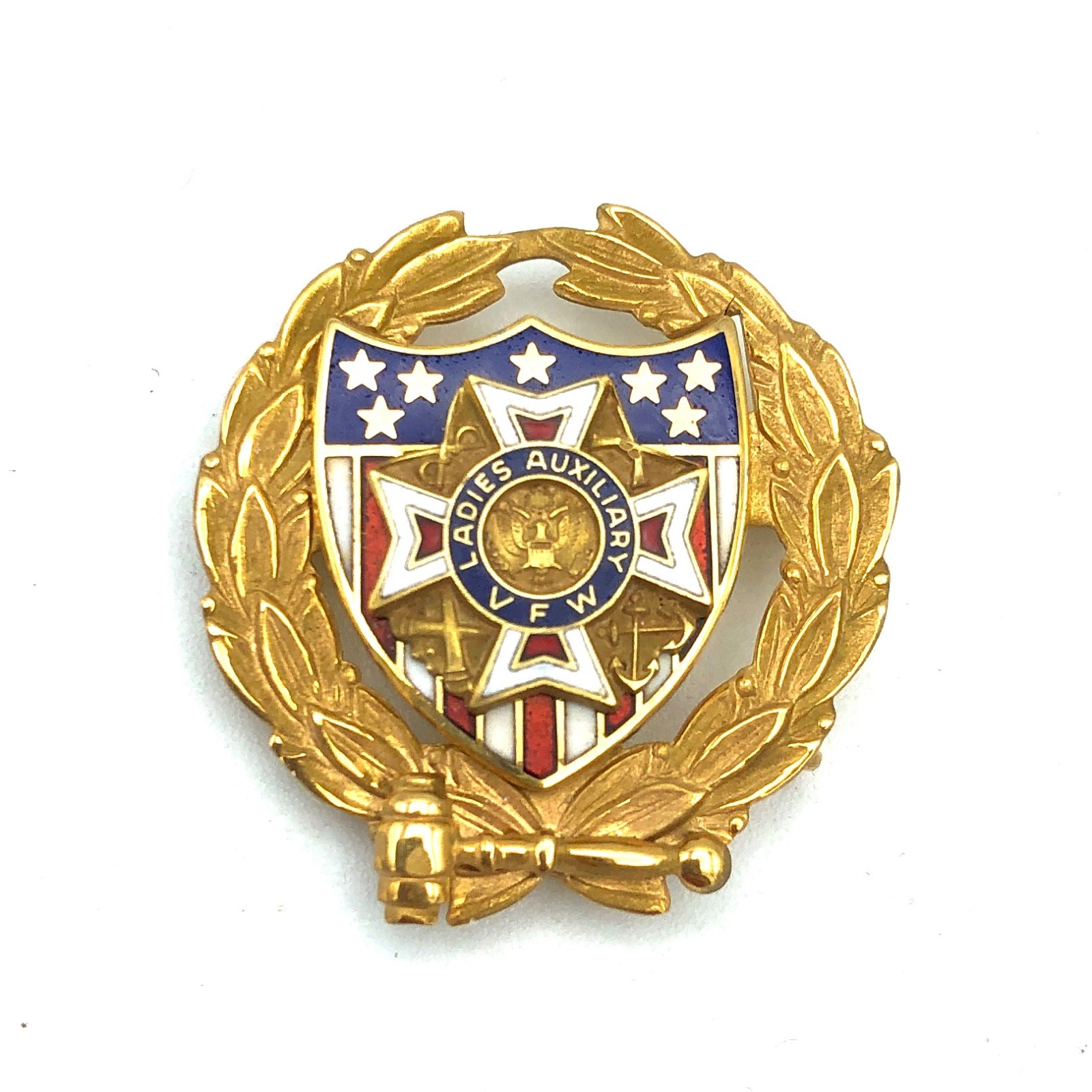 VFW Ladies\' Auxiliary Pin 1/5 10K GF 1\