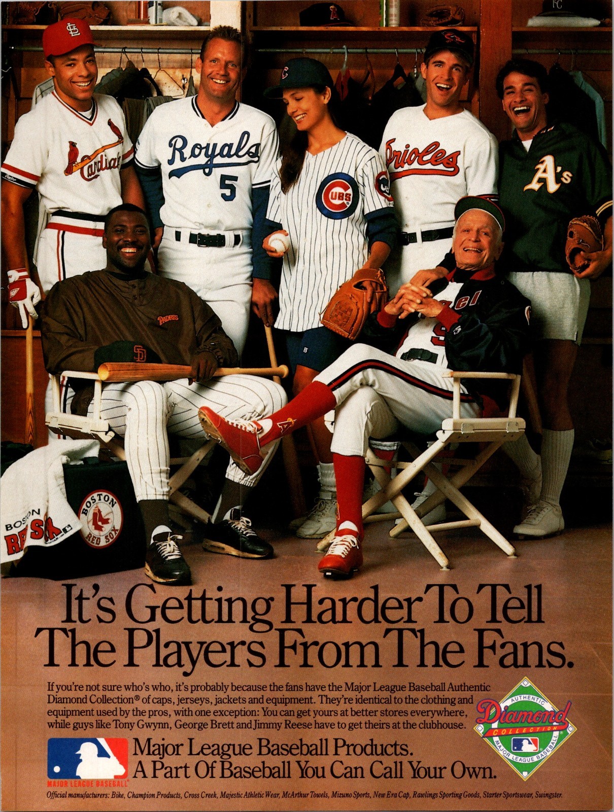 1989 • DIAMOND COLLECTION Print Ad • 1980s George Brett Tony Gwynn Reese GA.29