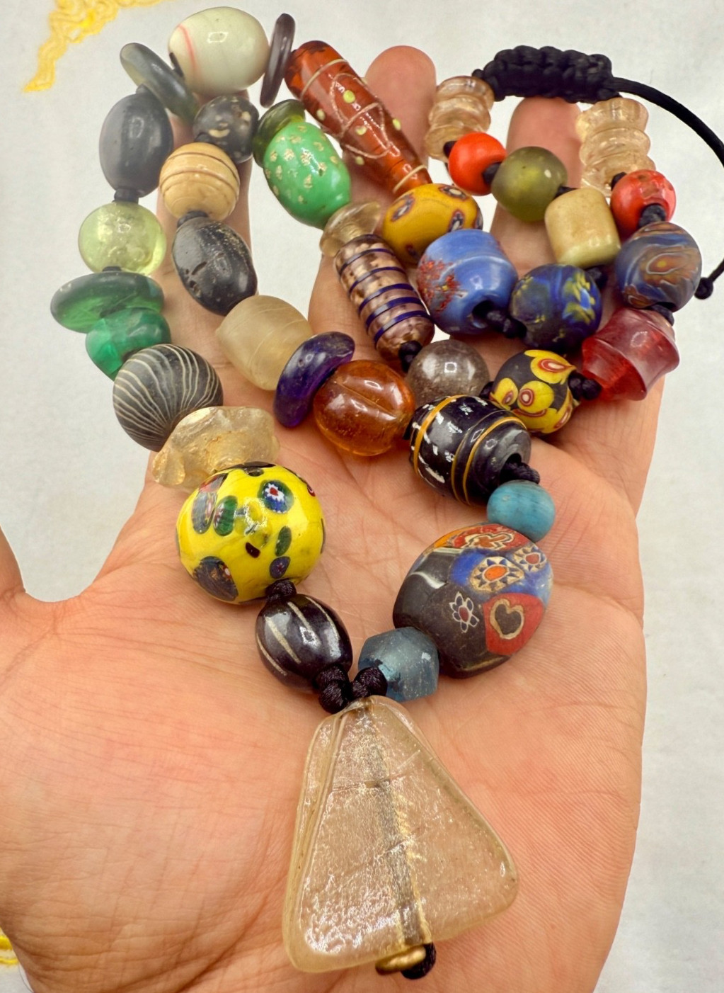 Antique  afghan-Mixed  Glass Bead Necklace – Mixed Ancient beads