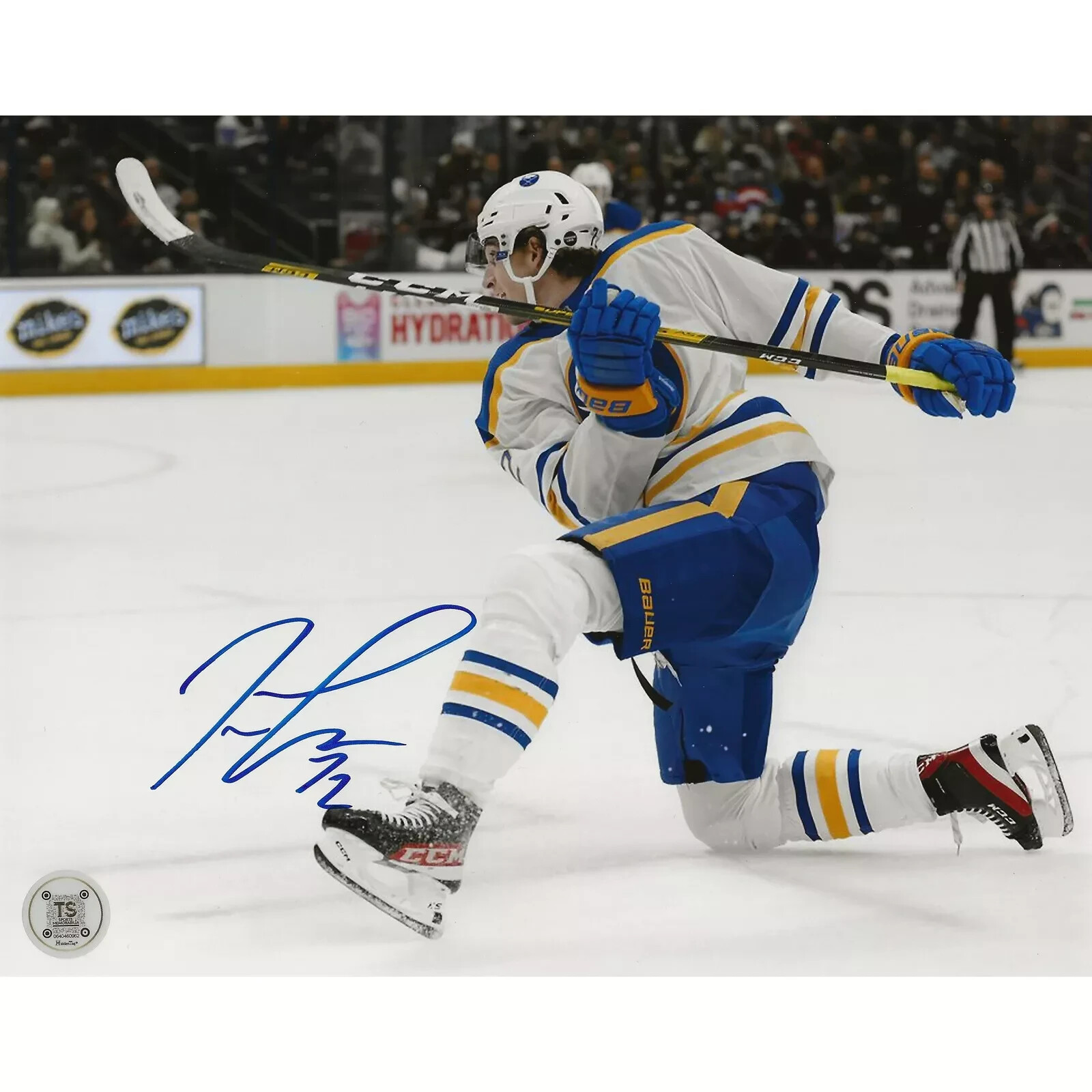 Tage Thompson Autographed Buffalo Sabres Shooting  8x10 reprint
