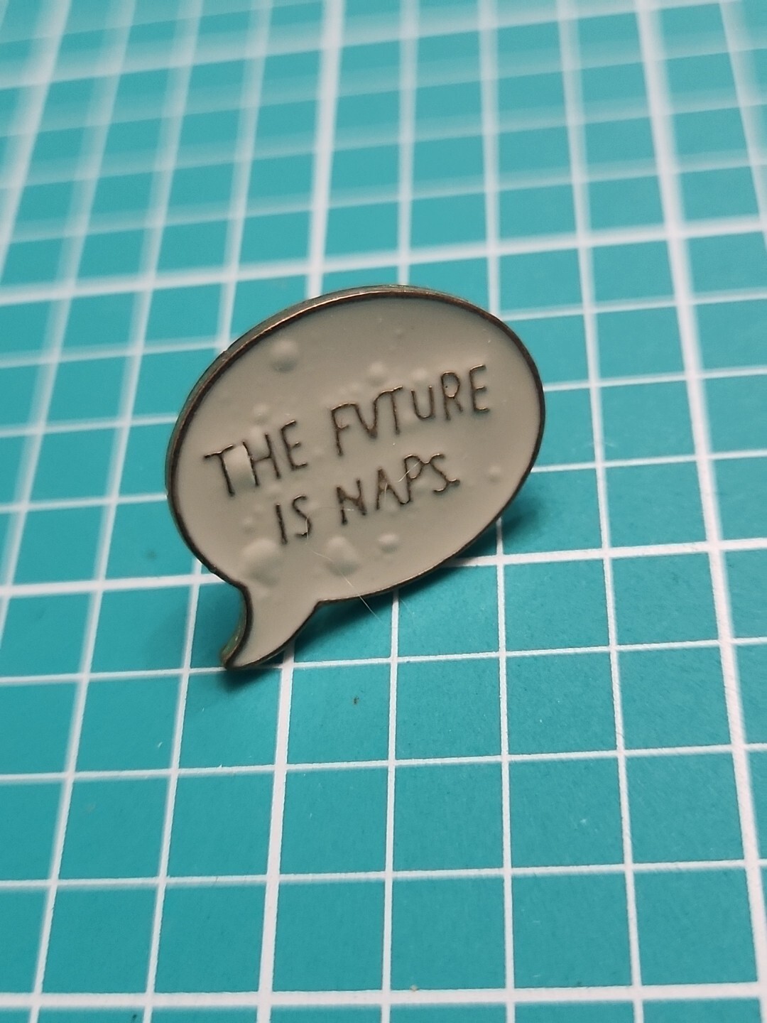 Vtg The Future Is Naps Gold Tone Lapel Pin Vtg The Future Is Naps Gold Tone Lapel Pin