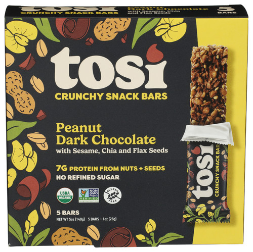 Tosi Bar Peanut Drk Choc 5Pk 5 Oz Pack Of 6
