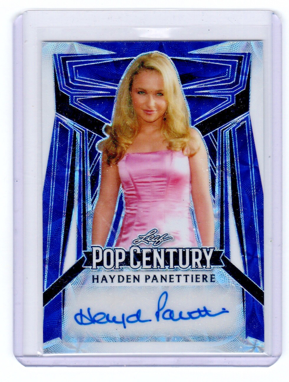 2023 Leaf Pop Century Hayden Panettiere Blue Refractor Autograph 01/06