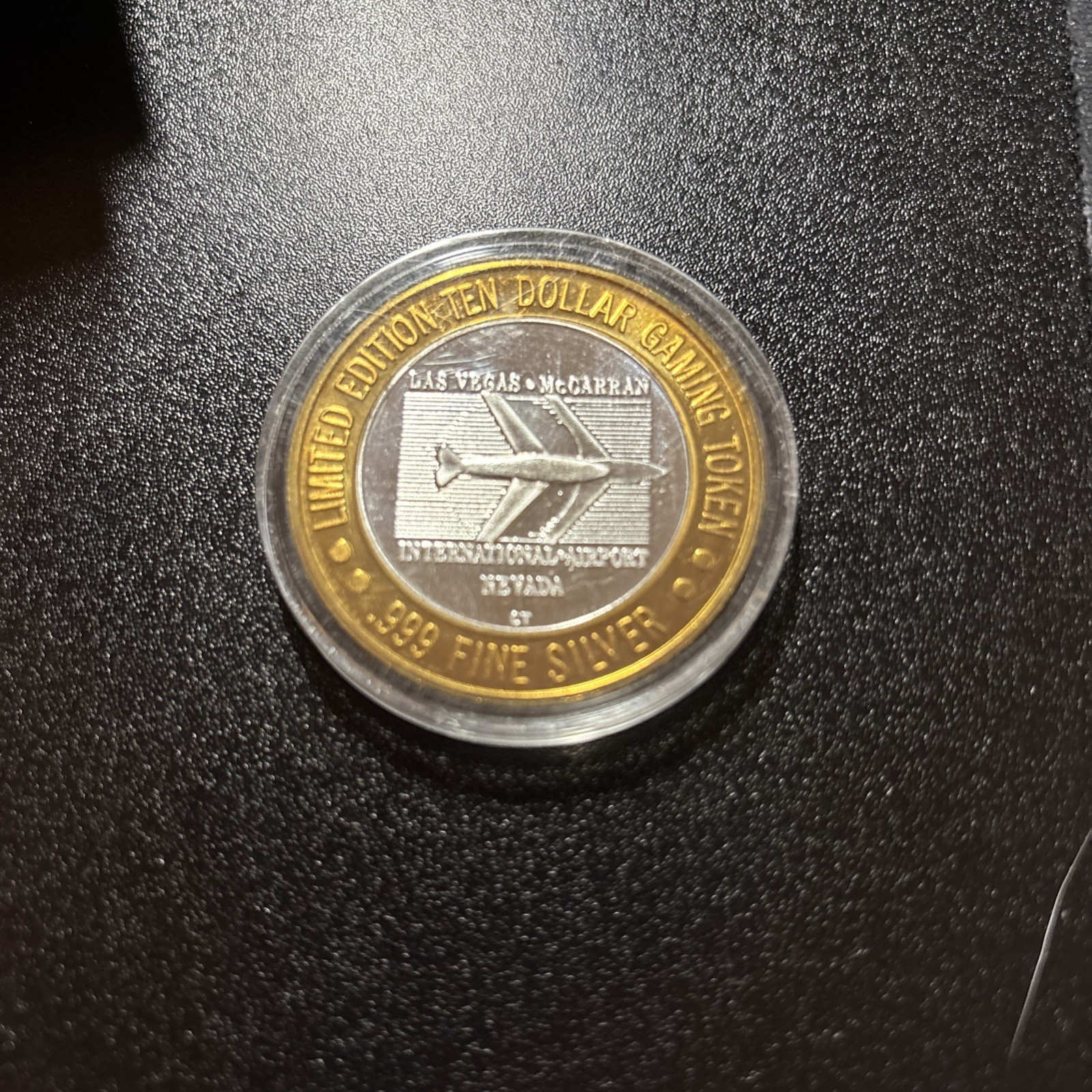 Ten Dollar Token Las Vegas McCarran Airport Royal Flush .999 Fine Silver Coin