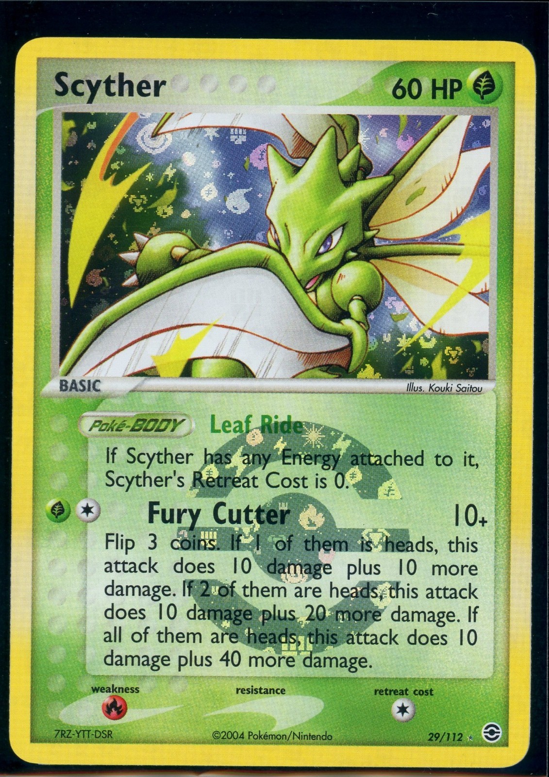Pokemon EX FIRERED&LEAFGREEN - #29/112 Scyther - Reverse Holo - ENG - NM- Pokemon EX FIRERED&LEAFGREEN - #29/112 Scyther - Reverse Holo - ENG - NM-