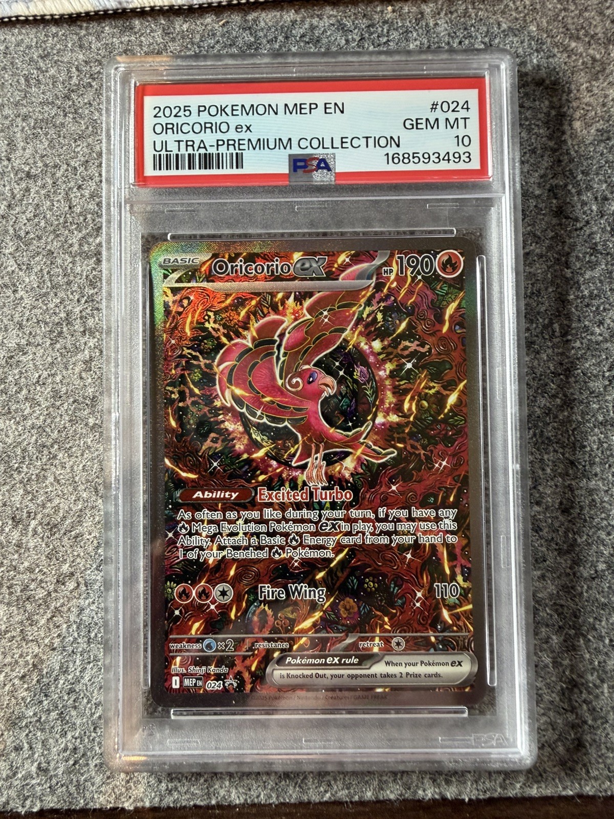 Pokemon Oricorio Ex 024 PSA 10 English Ultra-Premium Collection MEP #024 2025