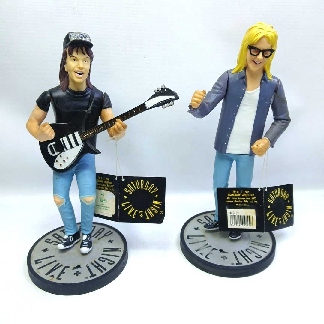 Vtg Waynes World SNL Figures 1991 Wayne & Garth Figurines Party Time Excellent Vtg Waynes World SNL Figures 1991 Wayne & Garth Figurines Party Time Excellent