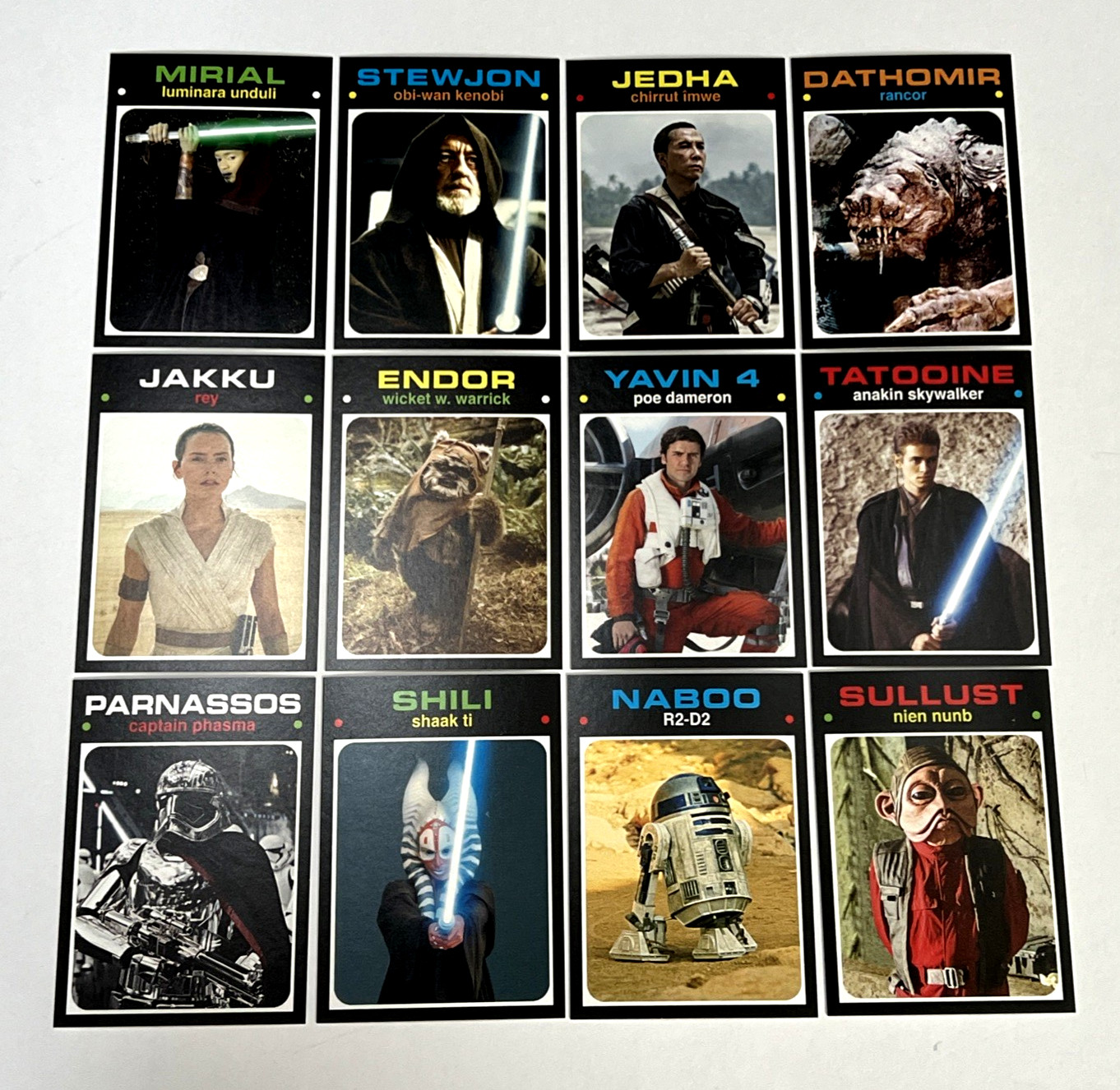 Star Wars 1971 Topps Baseball 2023 Throw Back Thursday 12 Card Set #37-#48