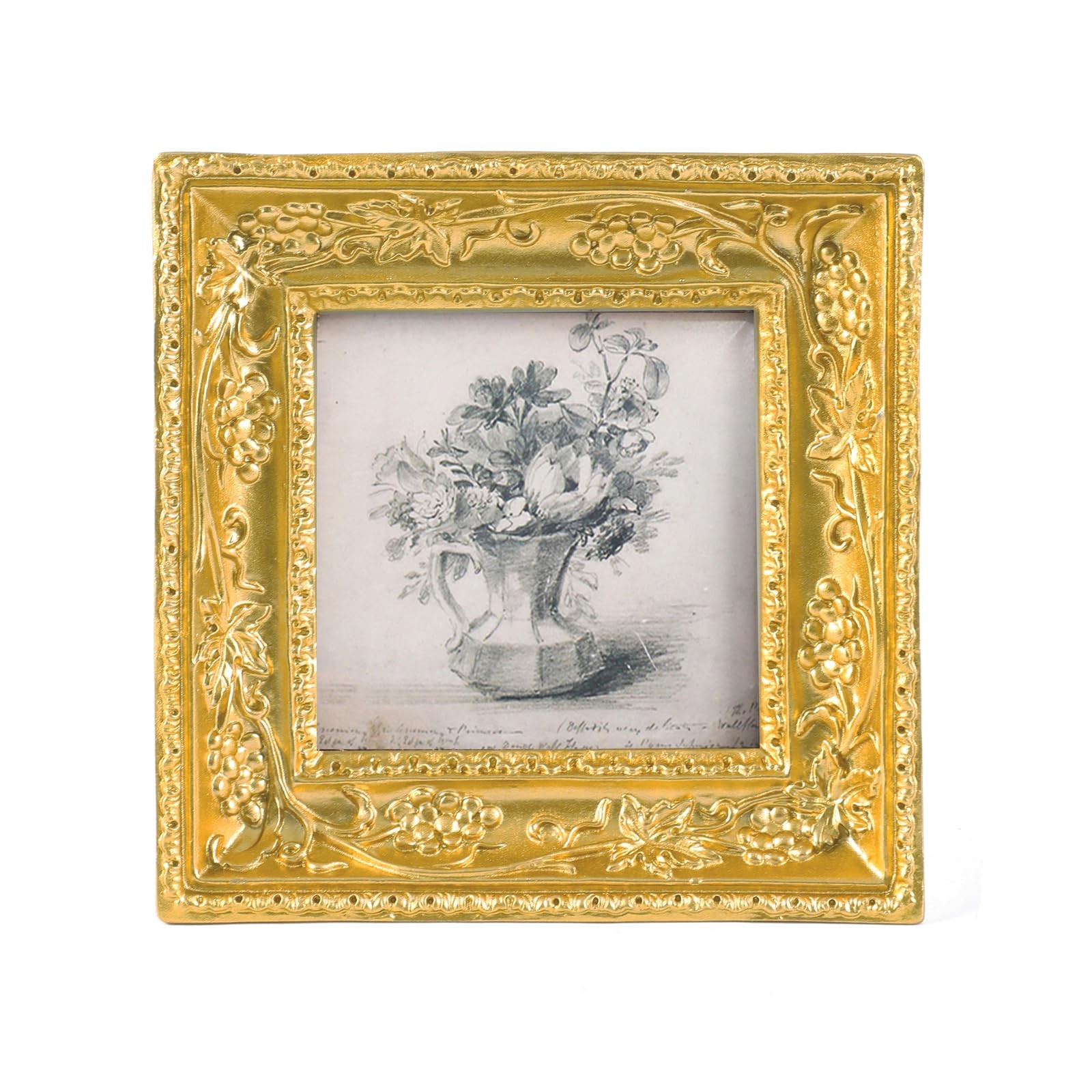 SIKOO 3x3 Small Vintage Picture Frames Antique Gold Square Picture Frame Tableto SIKOO 3x3 Small Vintage Picture Frames Antique Gold Square Picture Frame Tableto