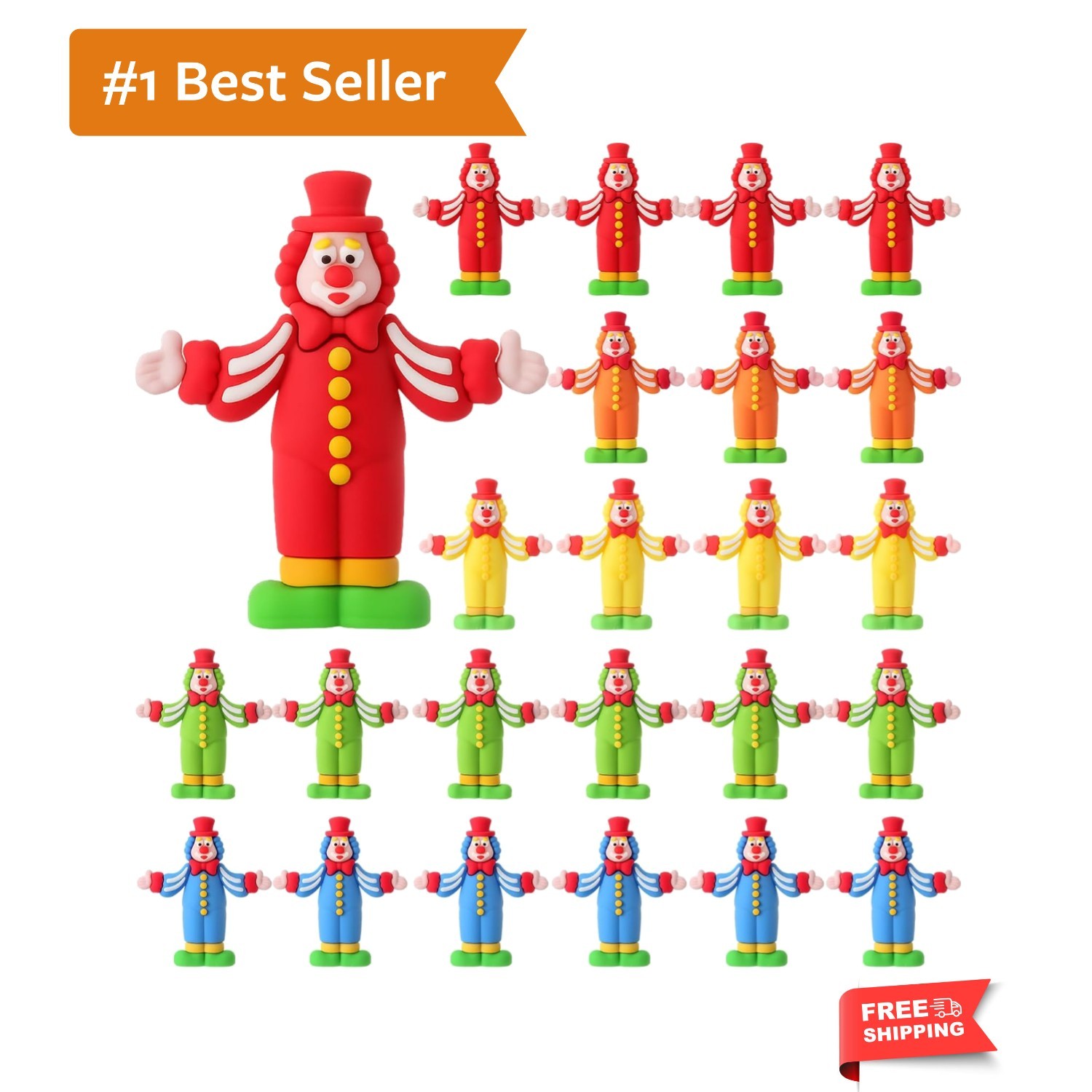 25 Pcs Mini Circus Clown Figurines Clown Figure Doll Circle Statues to Hide a...