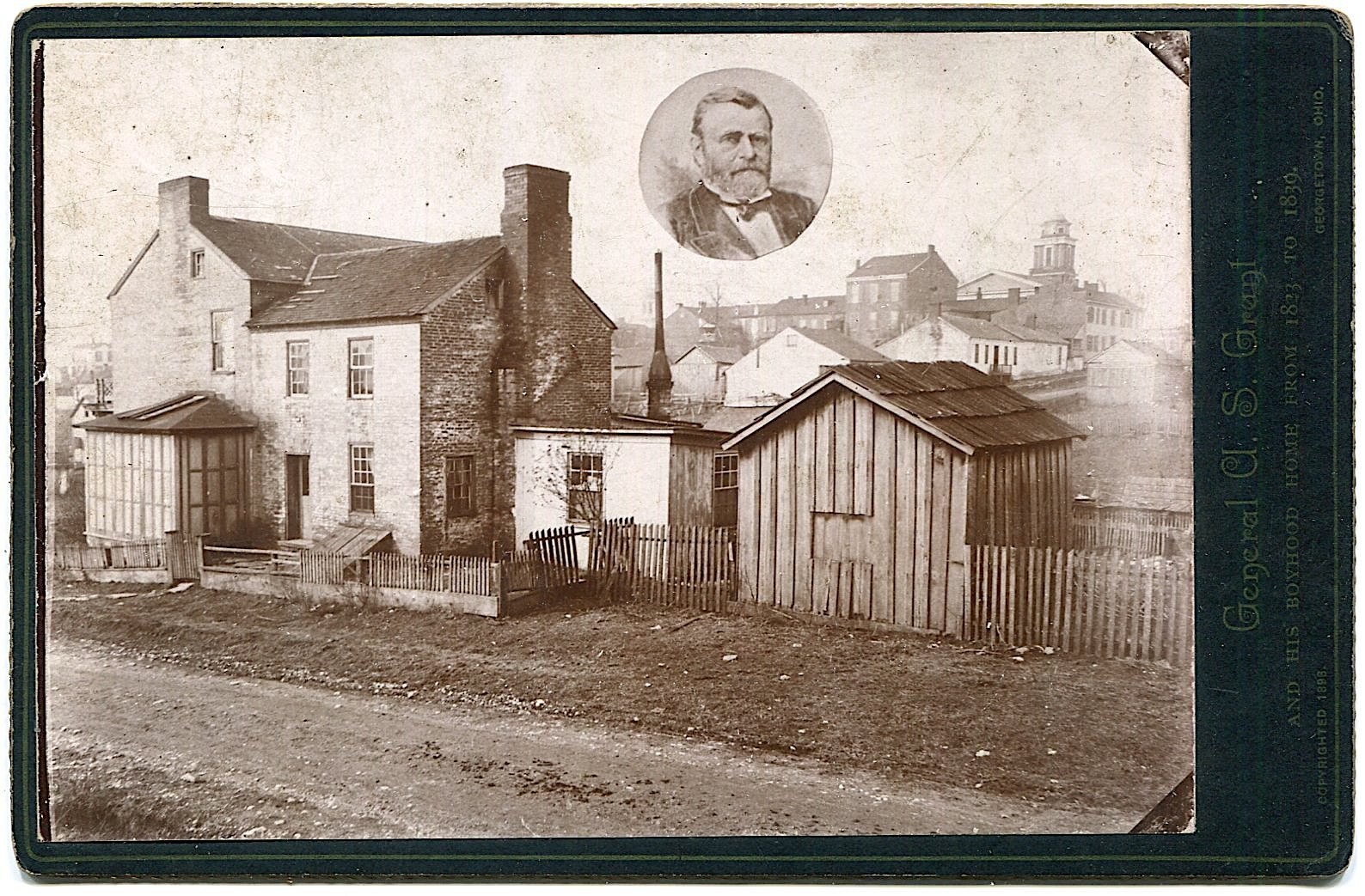 General Ulysses S. Grant Boyhood Home Georgetown Ohio 1898 Cabinet Card Photo General Ulysses S. Grant Boyhood Home Georgetown Ohio 1898 Cabinet Card Photo